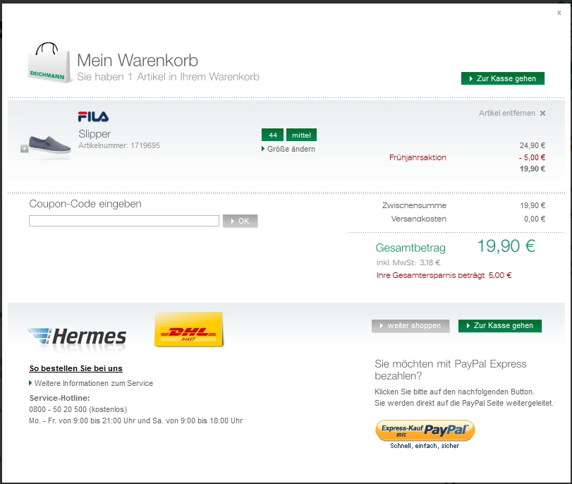 Deichmann at coupons